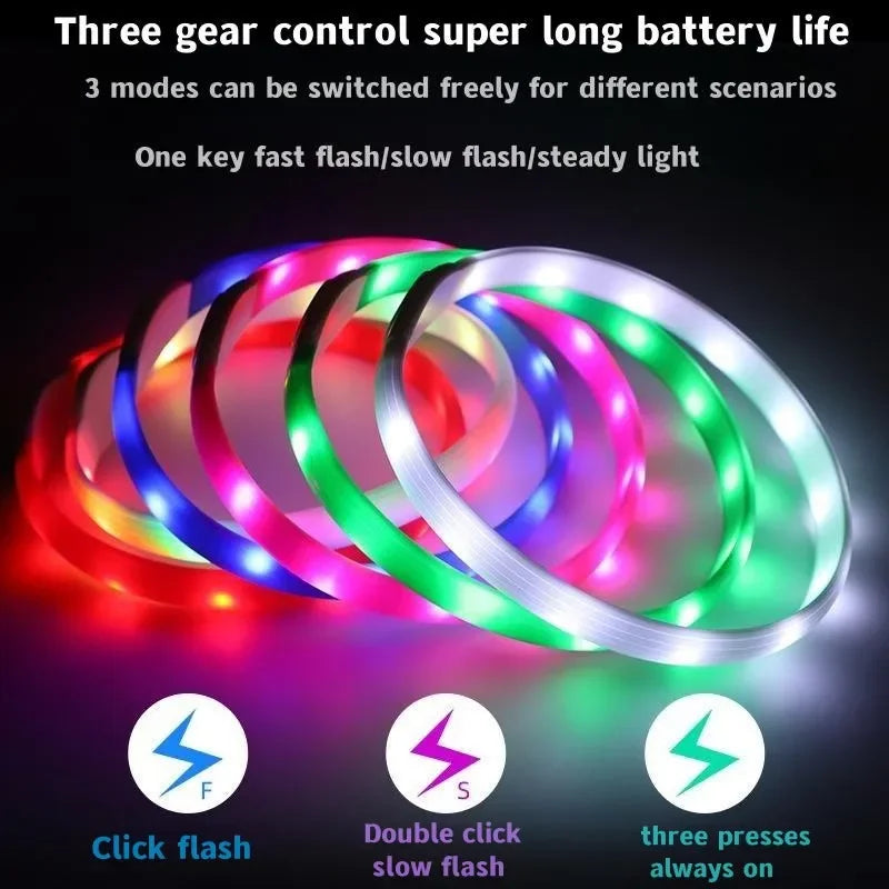 PawTrail Led Luminous Dog Collar PVC Waterproof