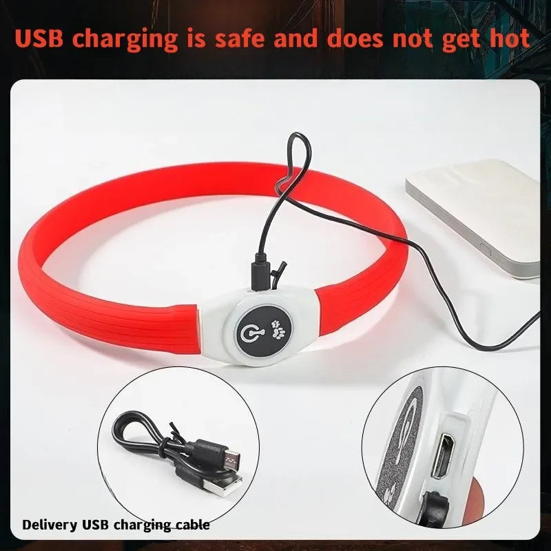 PawTrail Led Luminous Dog Collar PVC Waterproof