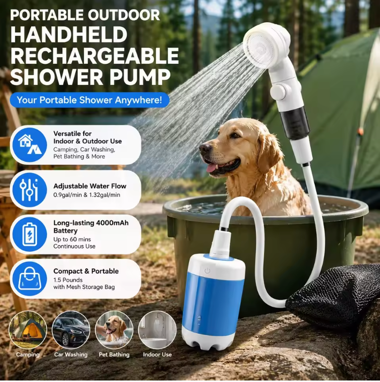 PawTrail Outdoor Shower for Camping, Pets & Beach Trips